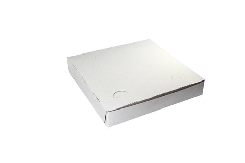 Boxit Lock Corner One Piece White Pizza Box, 12 x 12 x 2 inch -- 100 per case.