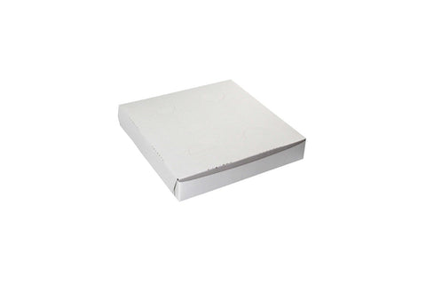 Boxit Lock Corner One Piece White Pizza Box, 9 x 9 x 1.5 inch -- 100 per case.