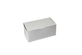 Boxit Lock Corner One Piece White Bakery Box, 9 x 5 x 4 inch -- 250 per case.