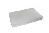 Boxit Lock Corner One Piece White Bakery Box, 18.5 x 13.25 x 2 inch -- 100 per case.