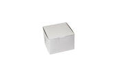 Boxit Lock Corner One Piece White Bakery Box, 5.5 x 5.5 x 4 inch -- 250 per case.