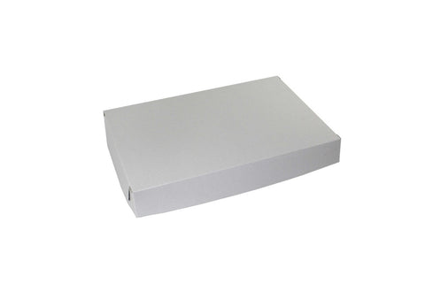Boxit Lock Corner One Piece White Bakery Box, 14.5 x 10 3/8 x 2 inch -- 100 per case.