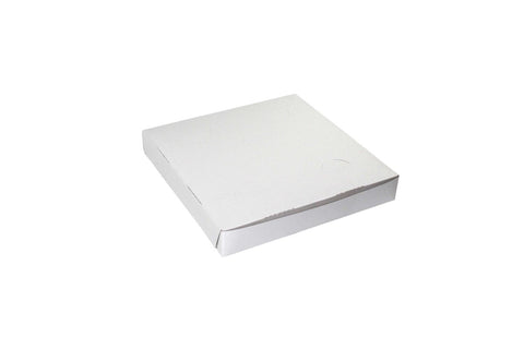 Boxit Lock Corner One Piece White Pizza Box, 10 x 10 x 1.5 inch -- 100 per case.