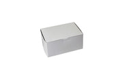 Boxit Lock Corner One Piece White Bakery Box, 8 x 5.5 x 4 inch -- 250 per case.