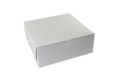 Boxit Lock Corner One Piece White Bakery Box, 14 x 14 x 6 inch -- 50 per case.