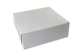 Boxit Lock Corner One Piece White Bakery Box, 15.875 x 15.875 x 5.875 inch -- 50 per case.