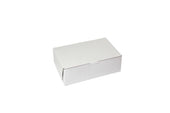 Boxit Lock Corner One Piece White Bakery Box, 9 x 6 x 3 inch -- 250 per case.