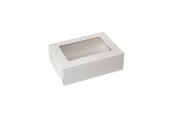 Boxit Windowed One Piece White Bakery Box, 8 x 5 3/4 x 2.5 inch -- 200 per case.