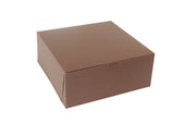 Boxit Lock Corner One Piece Chocolate Bakery Box, 12 x 12 x 5 inch -- 100 per case.