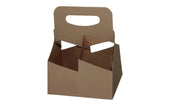 Boxit Kraft Cup Carrier, 6 7/16 x 6 7/16 x 8 3/8 inch -- 200 per case.