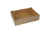 Boxit 4 Corner Glued Kraft SUS Automatic Donut Tray, 13.5 x 9.875 x 3 3/8 inch -- 250 per case.