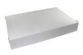Boxit Two Piece Lock Corner White Bakery Box, 26.5 x 18.5 x 4 inch -- 25 per case.