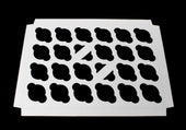 Boxit White Mini 24 Cupcake Inserts, 13.9375 x 9.9375 x 3/4 inch -- 100 per case.