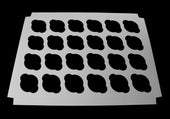 Boxit White 24 Cupcake Inserts, 18.9375 x 13.9375 x .875 inch -- 100 per case.