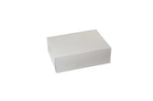 Boxit Automatic White 6 Corner Donut Box, 9.625 x 6 3/4 x 3 inch -- 250 per case.