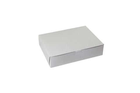 Boxit Lock Corner One Piece White Bakery Box, 10.5 x 8 x 2.5 inch -- 250 per case.
