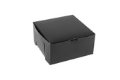 Boxit Lock Corner One Piece Black Licorice Bakery Box, 8 x 8 x 4 inch -- 100 per case.