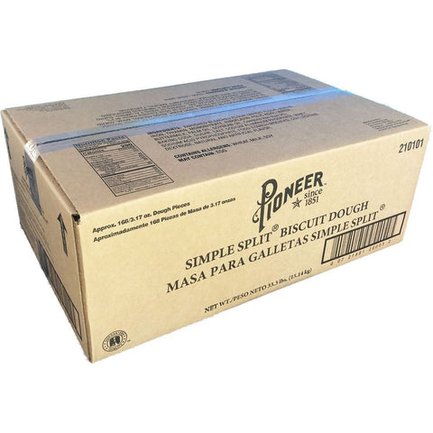 Pioneer Simple Split Southern Style Biscuit Dough, 3.17 Ounce -- 168 per case