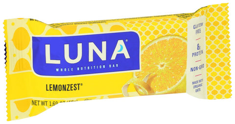 Luna Organic Lemon Zest Nutrition Bar, 1.69 Ounce -- 15 per case.