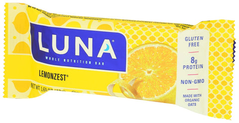 Luna Organic Lemon Zest Nutrition Bar, 1.69 Ounce -- 15 per case.