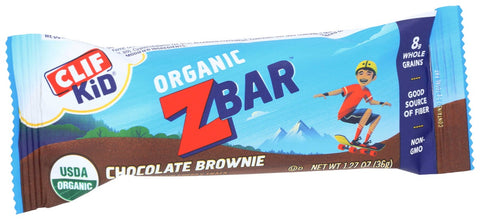 Clif Kid Chocolate Brownie Z Bar, 1.27 Ounce -- 18 per case.