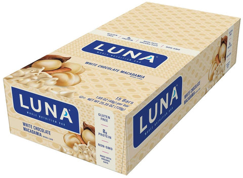 Luna White Chocolate Macadamia Snack Bar, 1.7 Ounce -- 240 per case