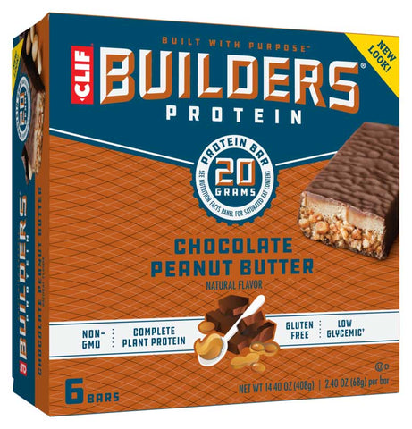 Clif Builders Chocolate Peanut Butter Protein Bar, 2.4 ounce -- 36 per case