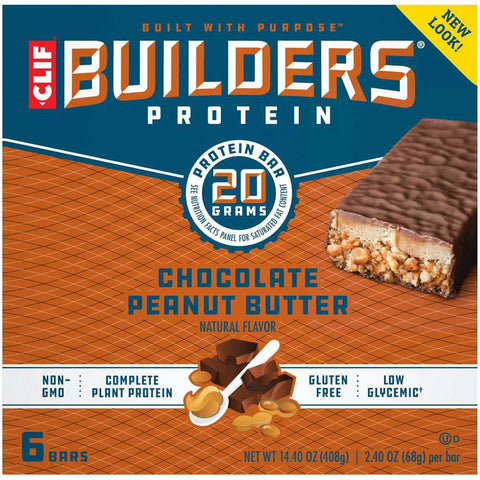 Clif Builders Chocolate Peanut Butter Protein Bar, 2.4 ounce -- 36 per case
