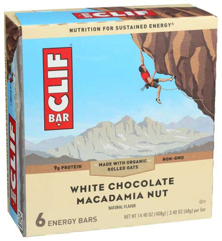 Clif White Chocolate Macadamia Nut Energy Bar, 2.4 Ounce, 6 per pack -- 9 packs per case