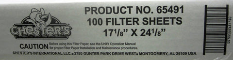 Chesters Filter Paper, 17.125 x 24.125 inch -- 100 per case.