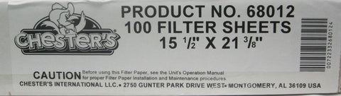 Chesters Filter Paper, 21.375 x 15.5 inch -- 100 per case.