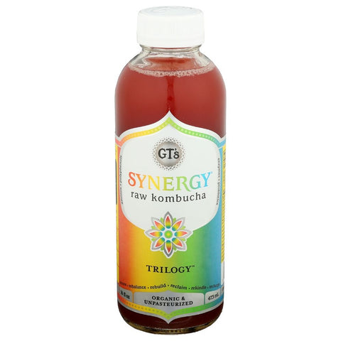 GTS Enlightened Synergy Organic Trilogy Raw Kombucha, 16 Fluid Ounce -- 12 per case