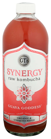 Gts Synergy Organic Enlightened Guava Goddness Kombucha, 48 Fluid Ounce -- 6 per case