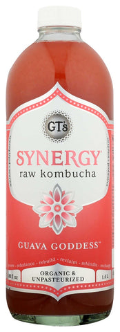 Gts Synergy Organic Enlightened Guava Goddness Kombucha, 48 Fluid Ounce -- 6 per case