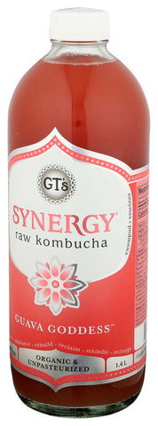 Gts Synergy Organic Enlightened Guava Goddness Kombucha, 48 Fluid Ounce -- 6 per case