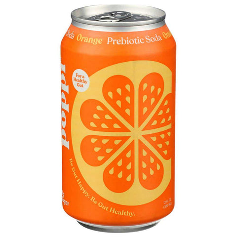 Poppi Orange Prebiotic Soda, 12 Fluid Ounce -- 12 per case