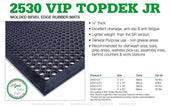 Cactus Black Vip Topdek Junior Floor Mat, 1/2 inch.