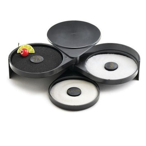 Tablecraft 3 Compartment Plastic Glass Salt Rimmer