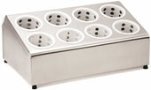 Tablecraft Stainless Steel Tiered Flatware Cylinder Holder, 19.75 x 12 x 8 inch