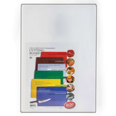 Tablecraft Polyethylene White Cutting Board, 12 x 18 inch.