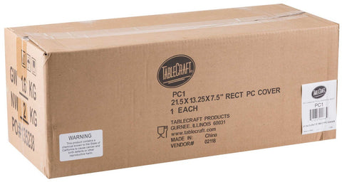 Tablecraft Rectangular Polycarbonate Cover Only, 21.5 x 13.25 x 7.5 inch