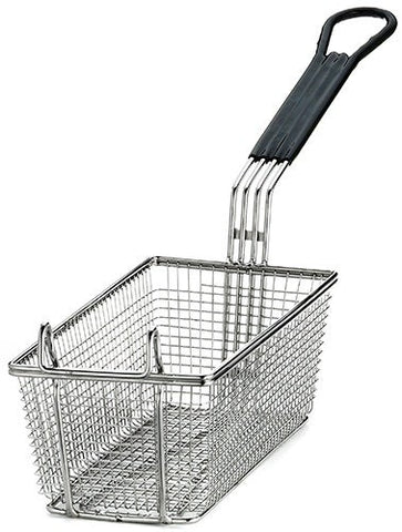 Tablecraft Rectangular Fry Basket with Black Handle, 11 x 5.375 x 4 inch