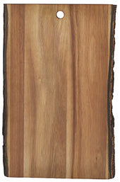 Tablecraft Acacia Bark Lined Rectangular Display Board, 13.75 x 9.5 x 0.75 inch
