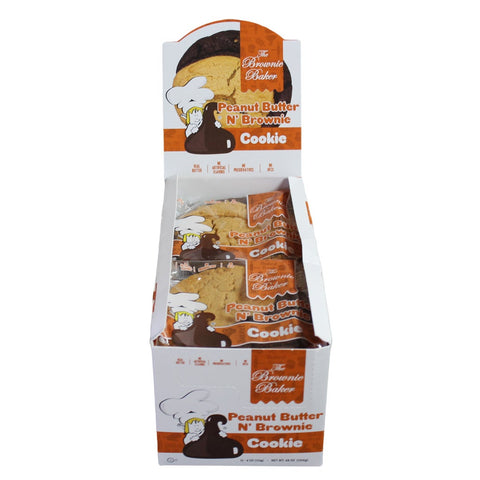 Brownie Baker Peanut Butter and Brownie Cookie, 4 Ounce -- 72 per case.