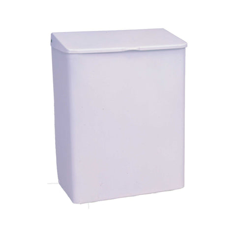 Impact Products White Wall Mount Feminine Napkin Receptacle, 8 1/8 inch Width x 10 3/4 inch Height x 4 3/8 inch Depth -- 12 per case.