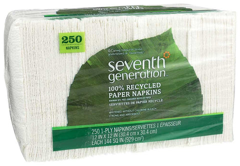 Seventh Generation White Recycled Lunch Napkin -- 12 per case.