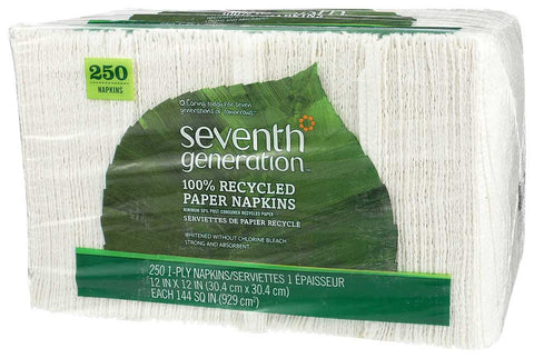 Seventh Generation White Recycled Lunch Napkin -- 12 per case.