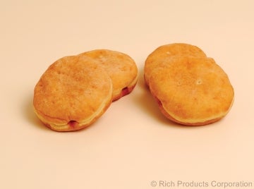 Rich Rolling Pin Donuts Shell Raspberry Yeast Donut, 2.75 Ounce -- 54 per case.