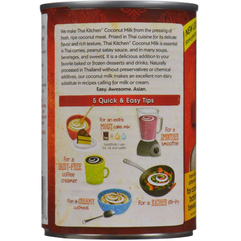 Thai Kitchen Coconut Milk, 13.66 Fluid Ounce -- 24 per case.