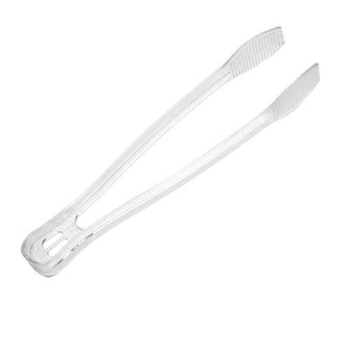 WNA Caterline Clear Polystyrene Serving Small Tong, 9 inch -- 48 per case.